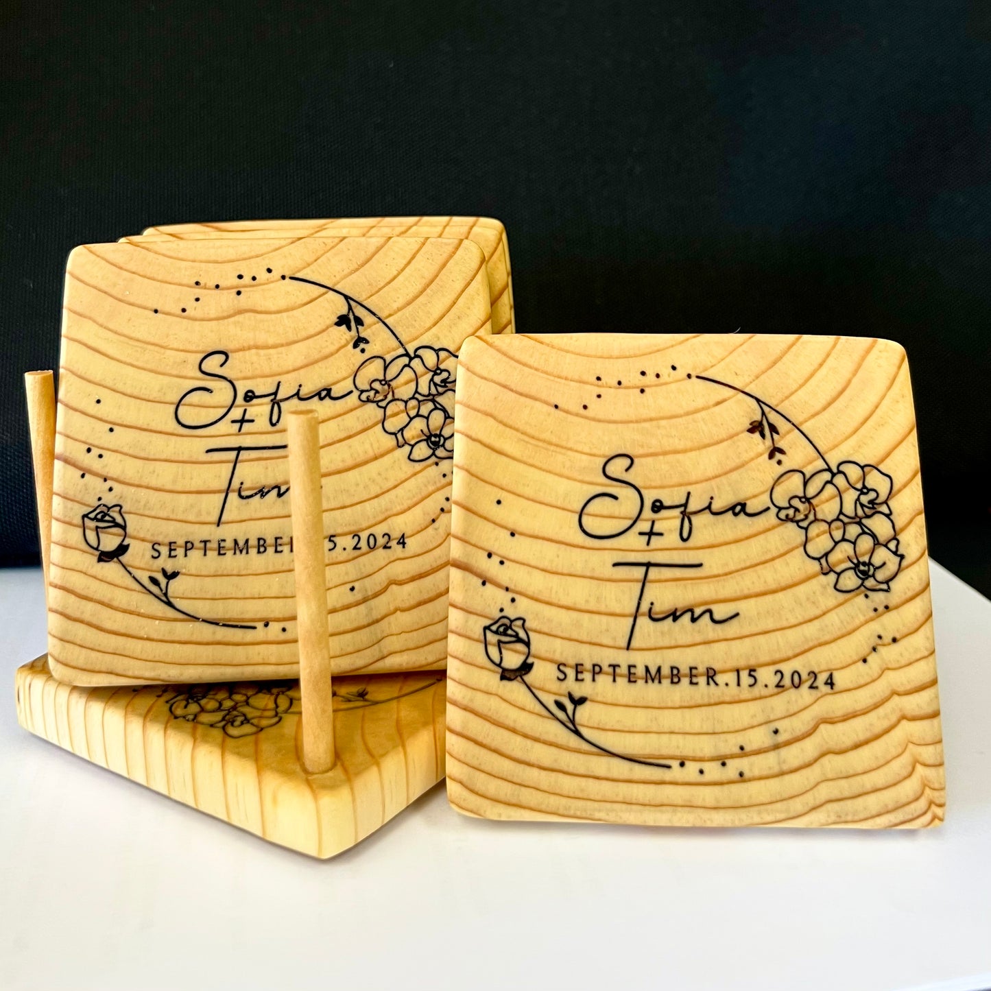 Eternal Love Wedding & Anniversary Coasters